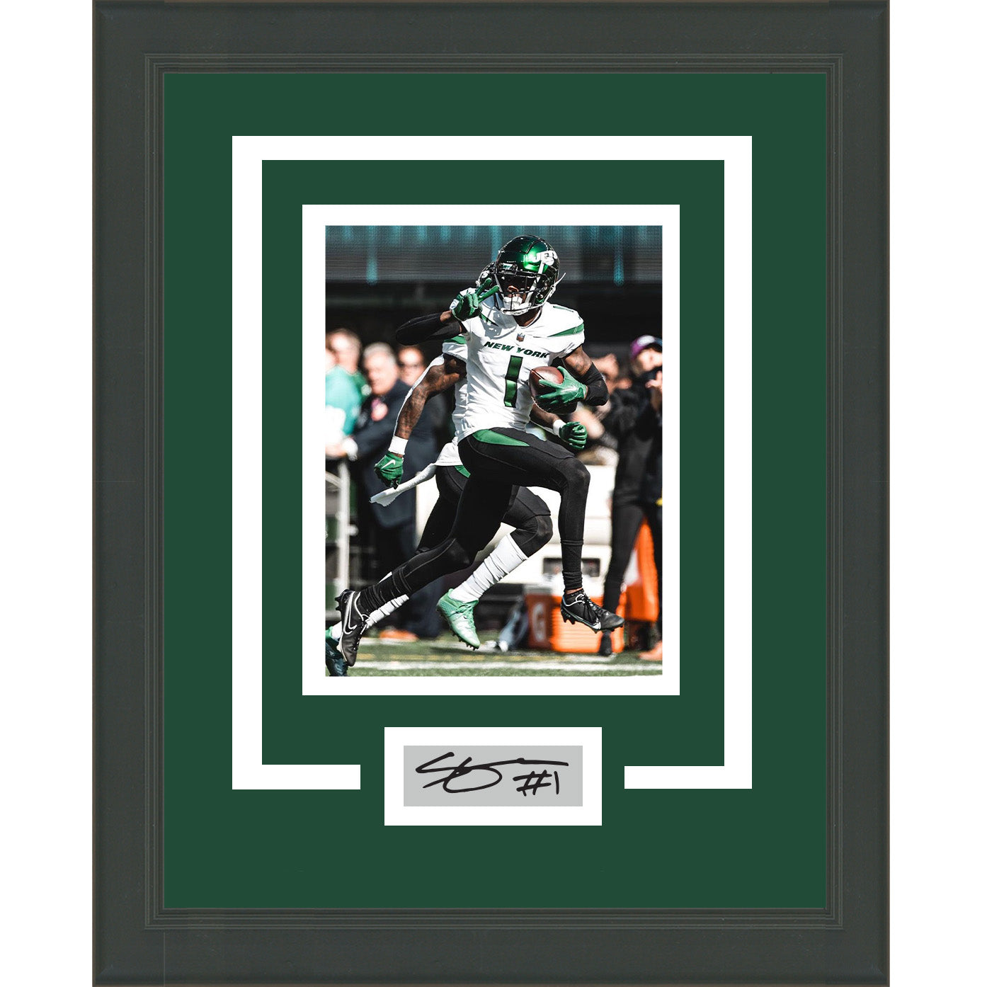 Framed Ahmad 'Sauce' Gardner Facsimile Laser Engraved Signature Auto New  York Jets 14x17 Football Photo - Hall of Fame Sports Memorabilia