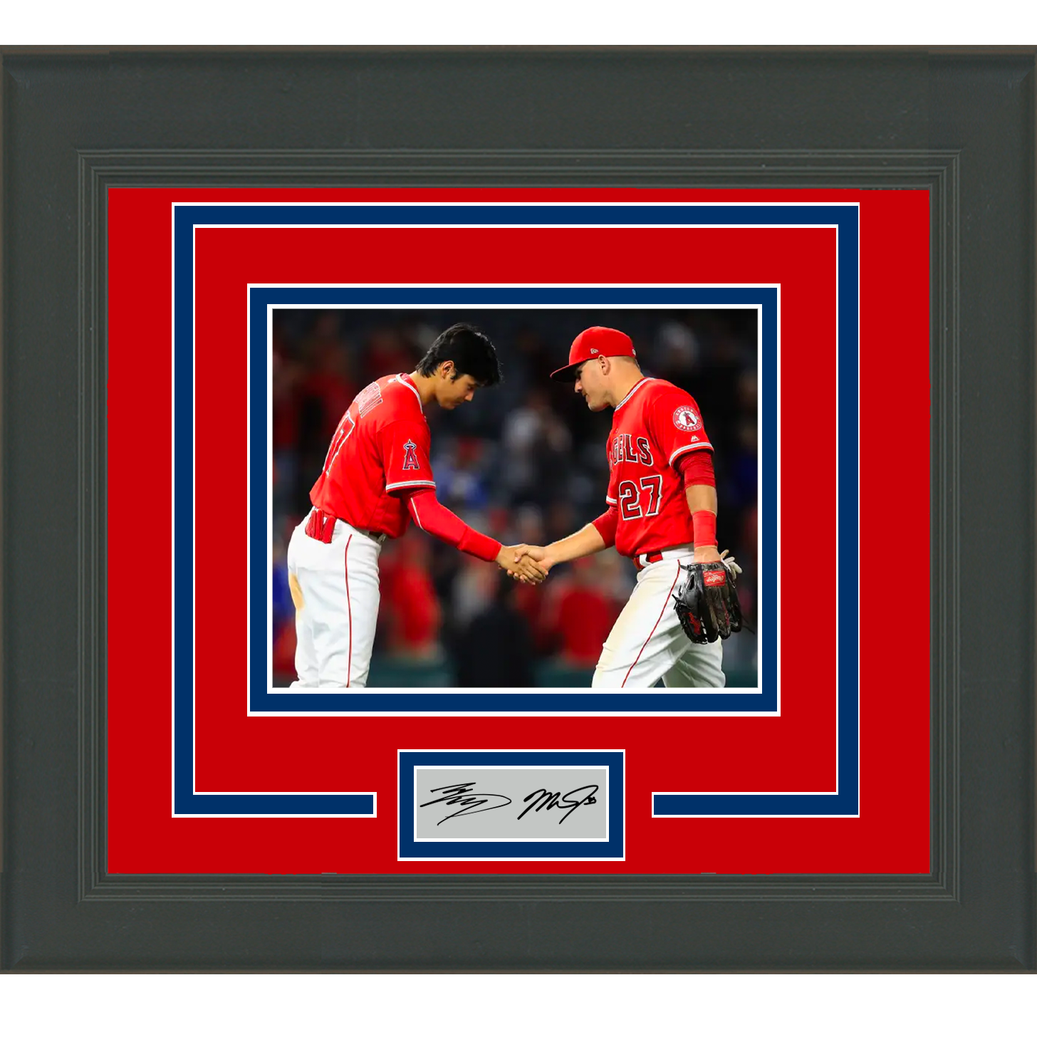 Mike Trout Framed Signed Jersey PSA/DNA Autographed Los Angeles Angels
