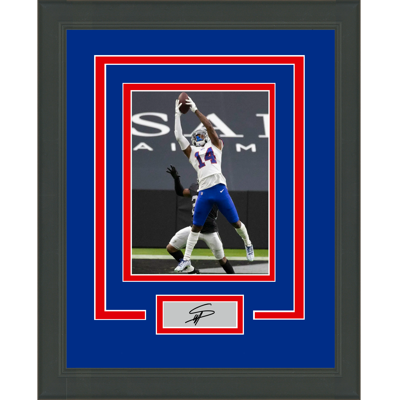 Stefon Diggs Autographed Buffalo Bills Red Jersey Framed BAS Signed  Memorabilia