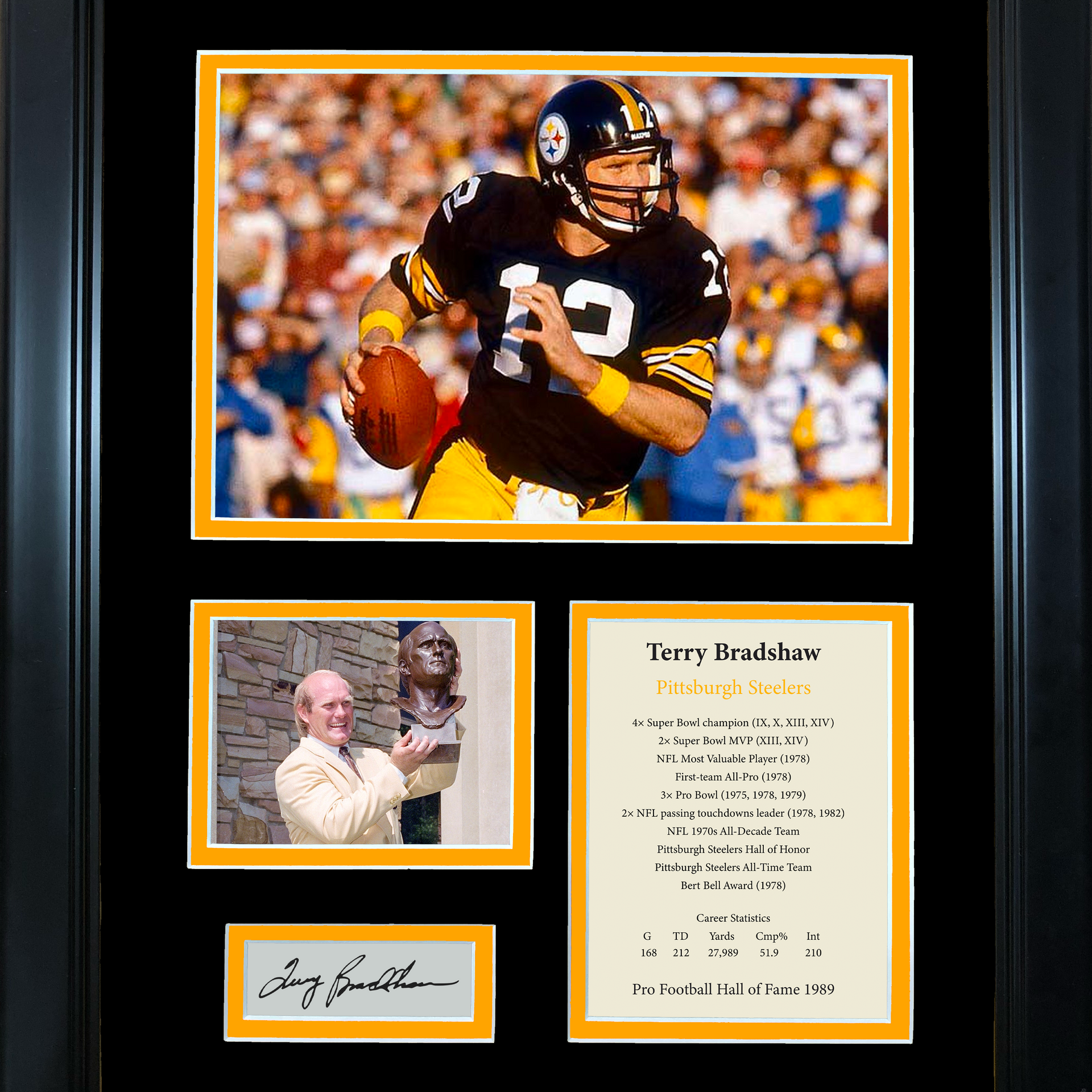 Pittsburgh Steelers Super Bowl IX Framed Memorabilia Collection