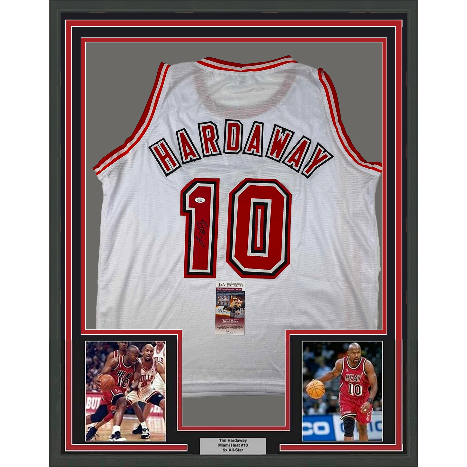 Tim Hardaway Signed Heat Jersey