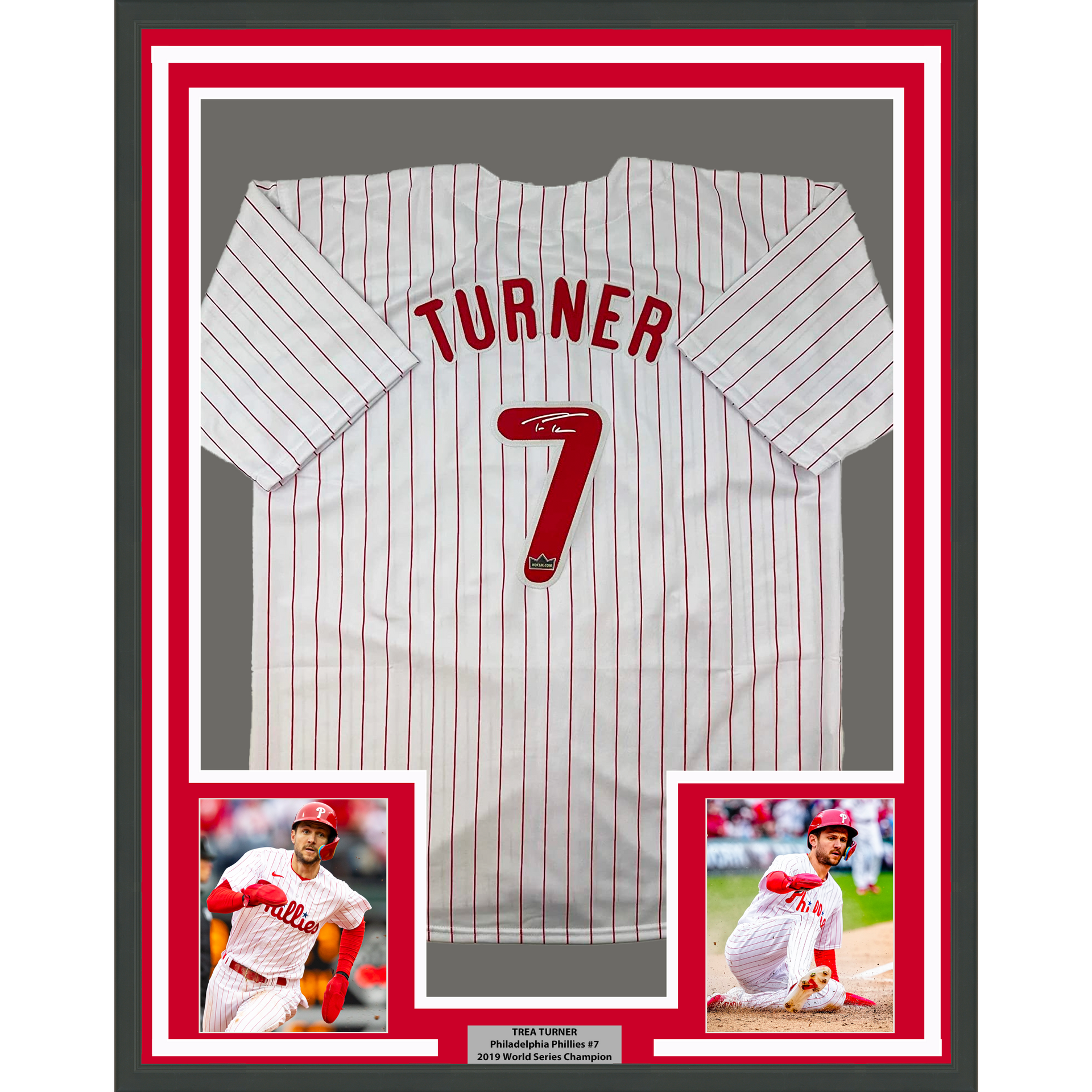 Facsimile Autographed Trea Turner Philadelphia Pinstripe Reprint Laser Auto  Baseball Jersey Size Men's XL at 's Sports Collectibles Store