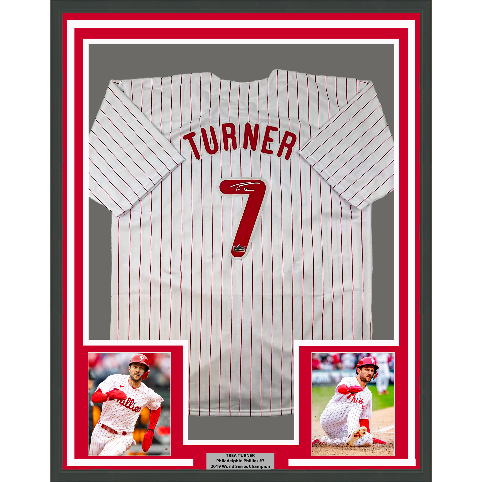 Framed Autographed/Signed Brad Lidge 33x42 Philadelphia Grey Baseball Jersey  JSA COA - Hall of Fame Sports Memorabilia