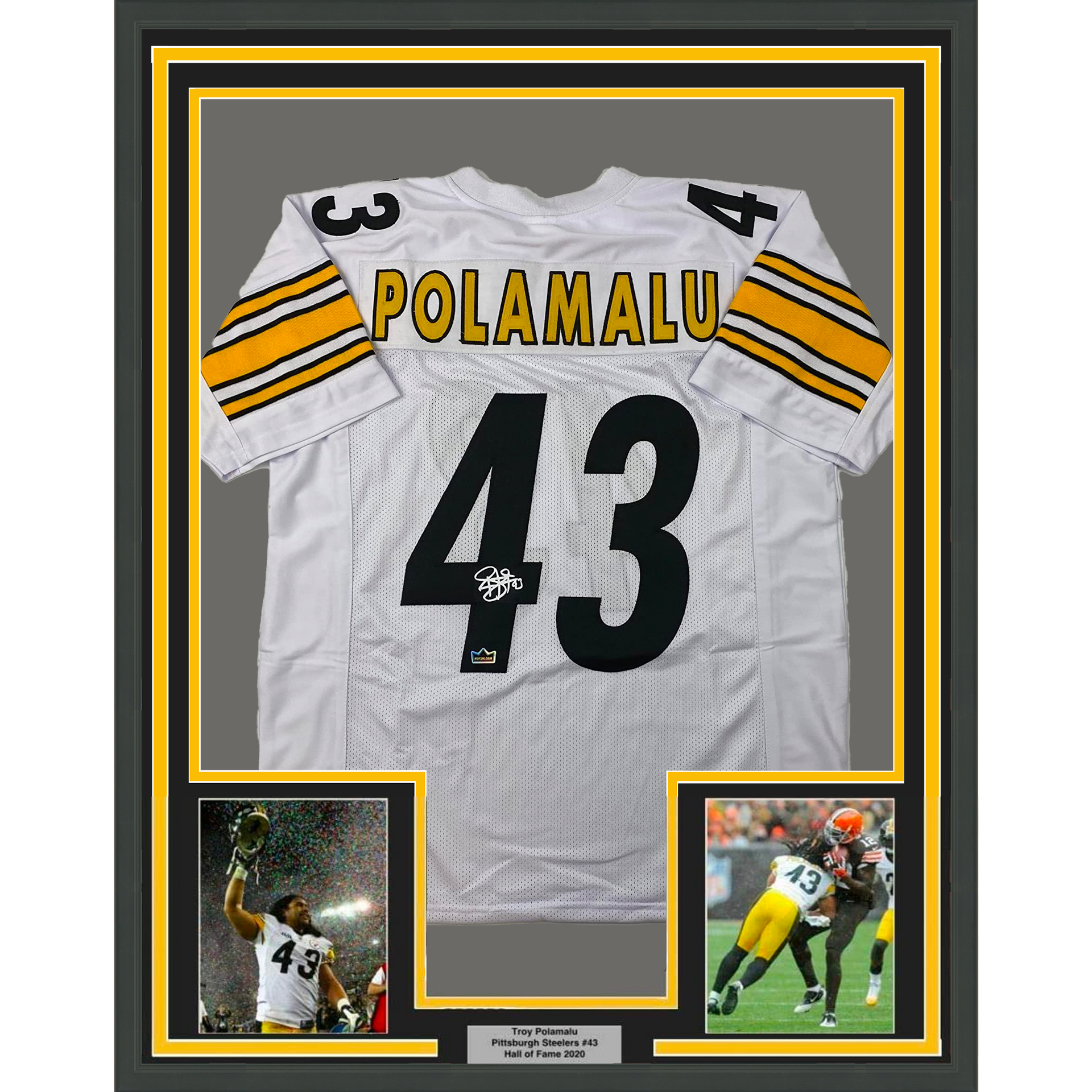 Autographed/Signed Troy Polamalu Pittsburgh Black Football Jersey JSA COA  at 's Sports Collectibles Store