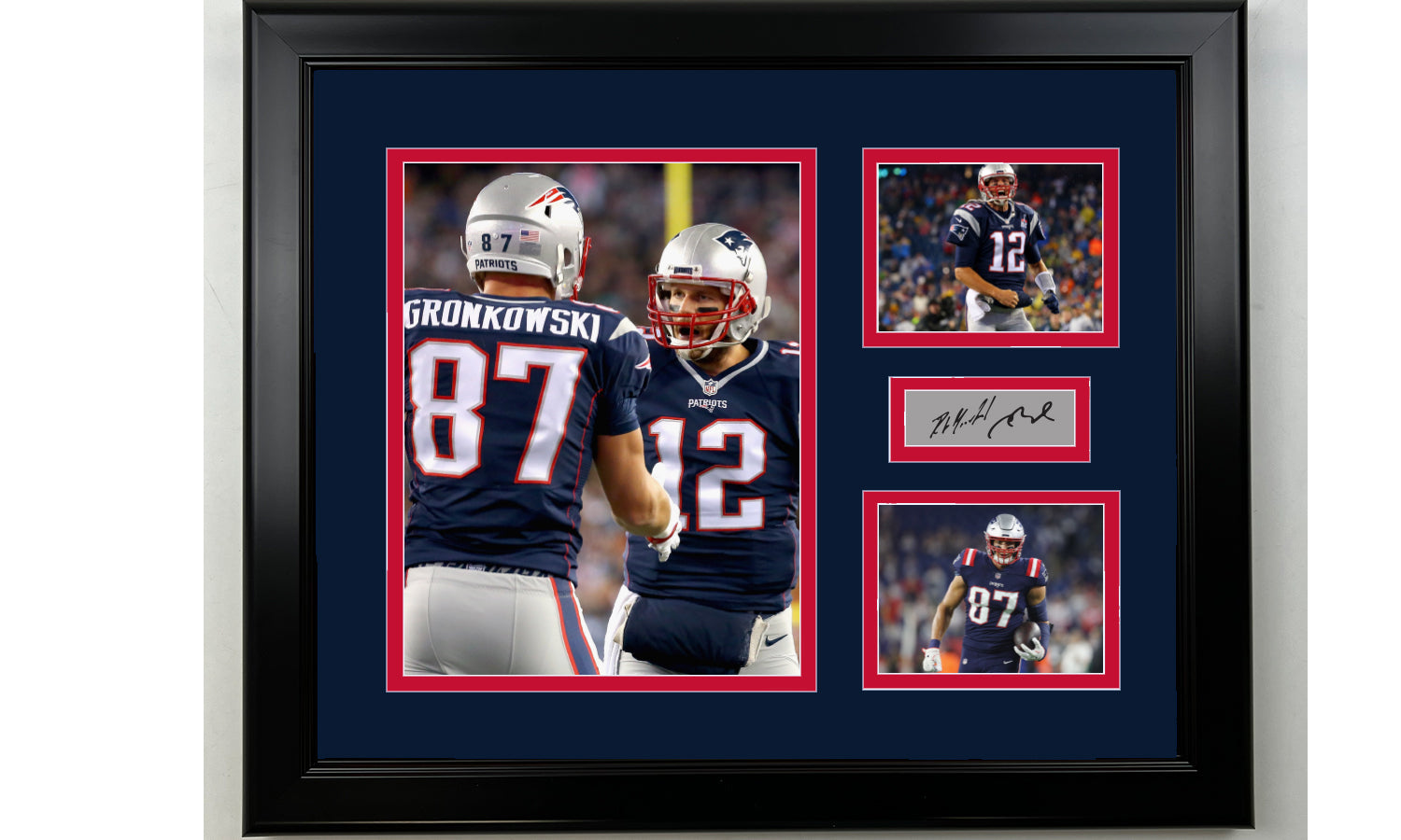 Framed Tom Brady & Rob Gronkowski New England Patriots Facsimile Laser  Engraved Signature Football 15'x12' 3 Photo Collage - Hall of Fame Sports  Memorabilia