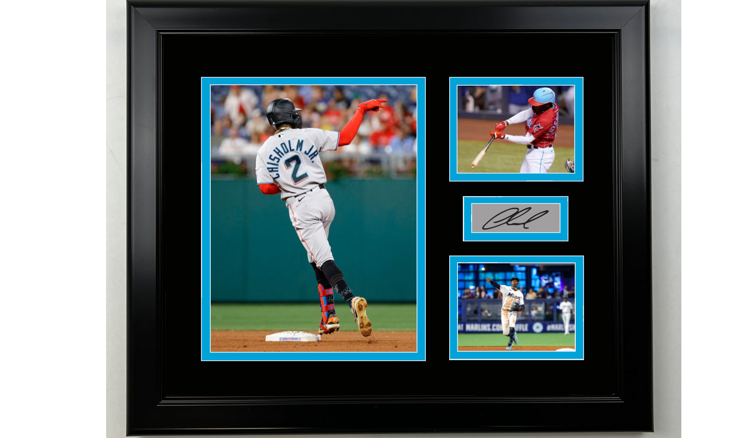 Framed Jazz Chisholm Jr. Miami Marlins Facsimile Laser Engraved