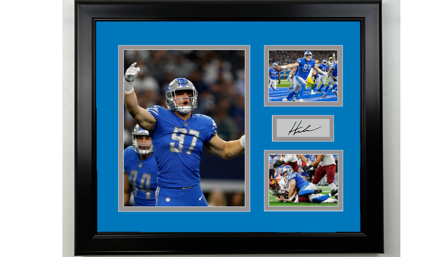 Framed Detroit Lions Calvin Johnson Autographed Signed Jersey Jsa Coa