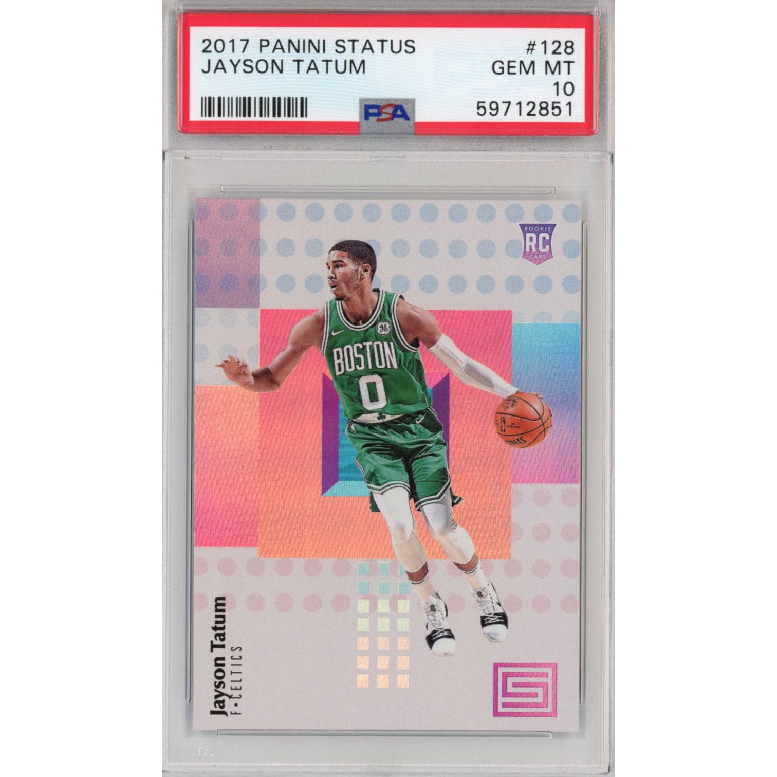 Graded 2017-18 Panini Status Jayson Tatum #128 Rookie RC