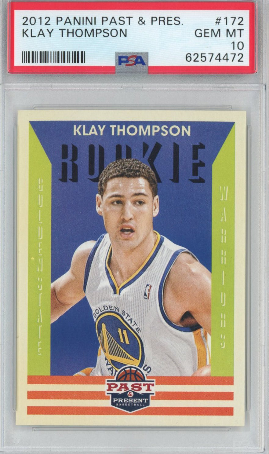 Graded 2012-13 Panini Past & Present Klay Thompson #172 Rookie RC