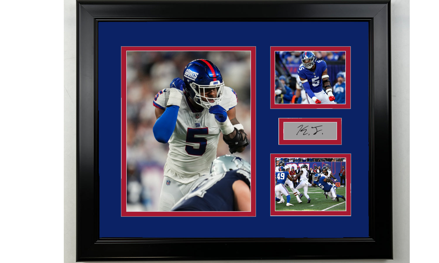 Framed Kayvon Thibodeaux New York Giants Facsimile Laser Engraved