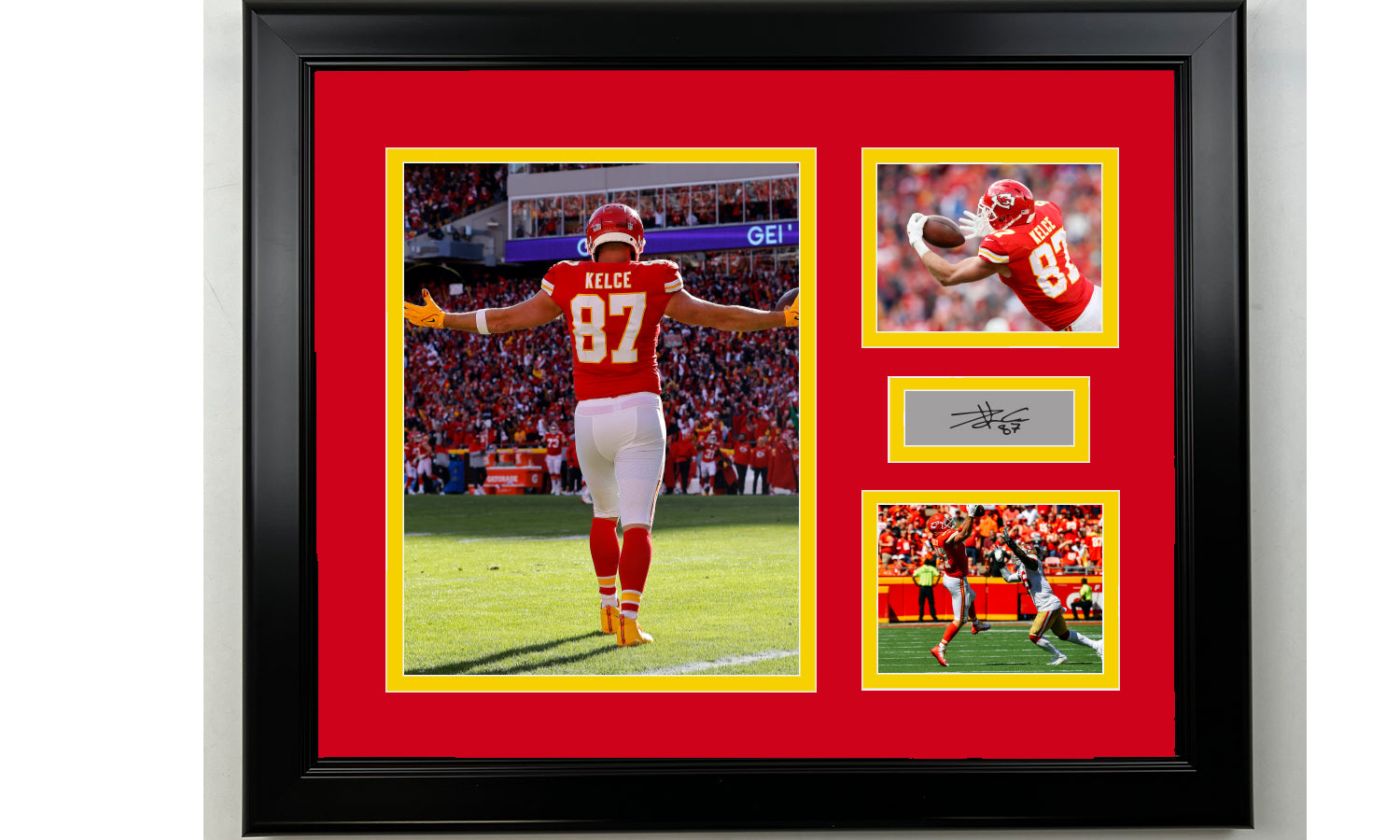 Travis Kelce Autographed and Framed Kansas City Chiefs Jersey