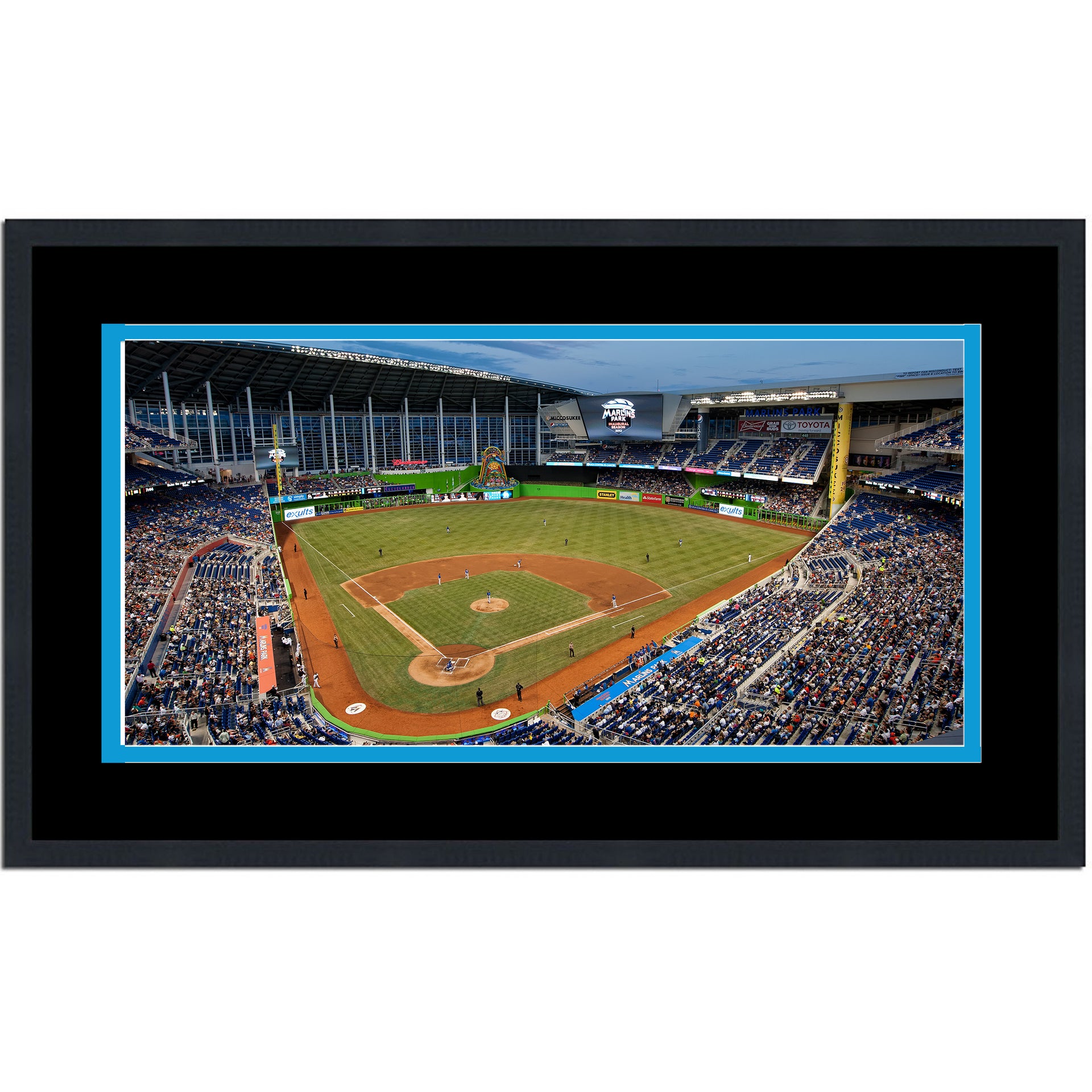 The Highland Mint | Miami Marlins 2023 Signature Field Photo Frame