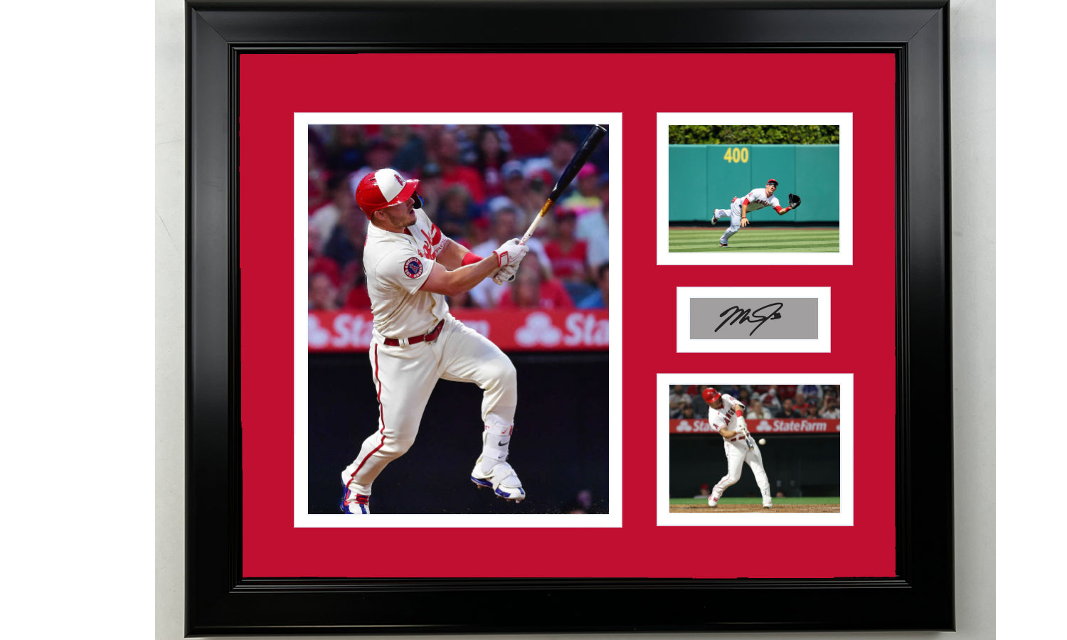 Mike Trout Autographed Signed Framed Matted Los Angeles Angels Jersey PSA  DNA COA