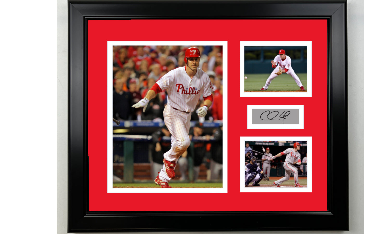 Framed Chase Utley Philadelphia Phillies Facsimile Laser Engraved Signature  Baseball 15x12 3 Photo Collage - Hall of Fame Sports Memorabilia