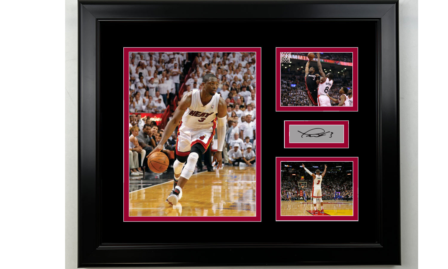 Framed Dwyane Wade Miami Heat Facsimile Laser Engraved Signature ...