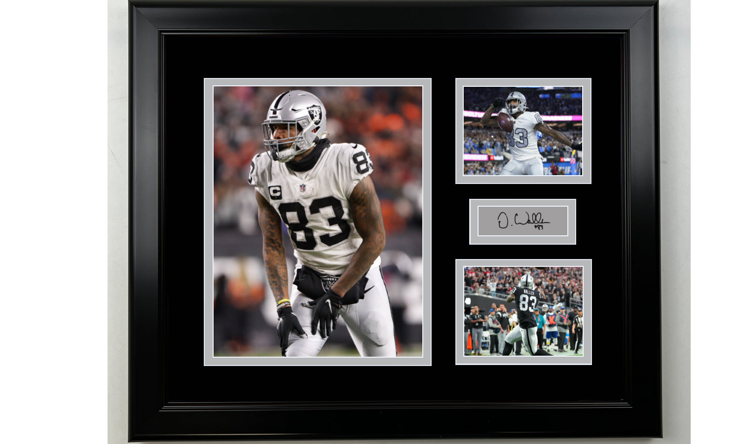 Darren Waller Autographed Las Vegas Raiders Framed White Jersey