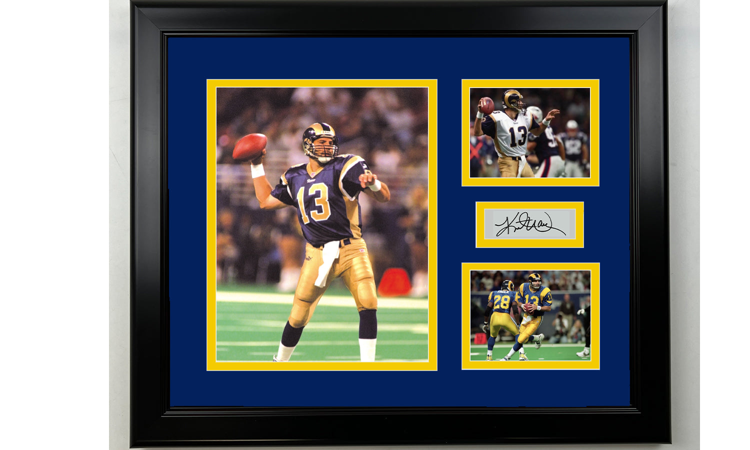 Framed Kurt Warner & Marshall Faulk St. Louis Rams 12x15 Football Photo  Collage - Hall of Fame Sports Memorabilia