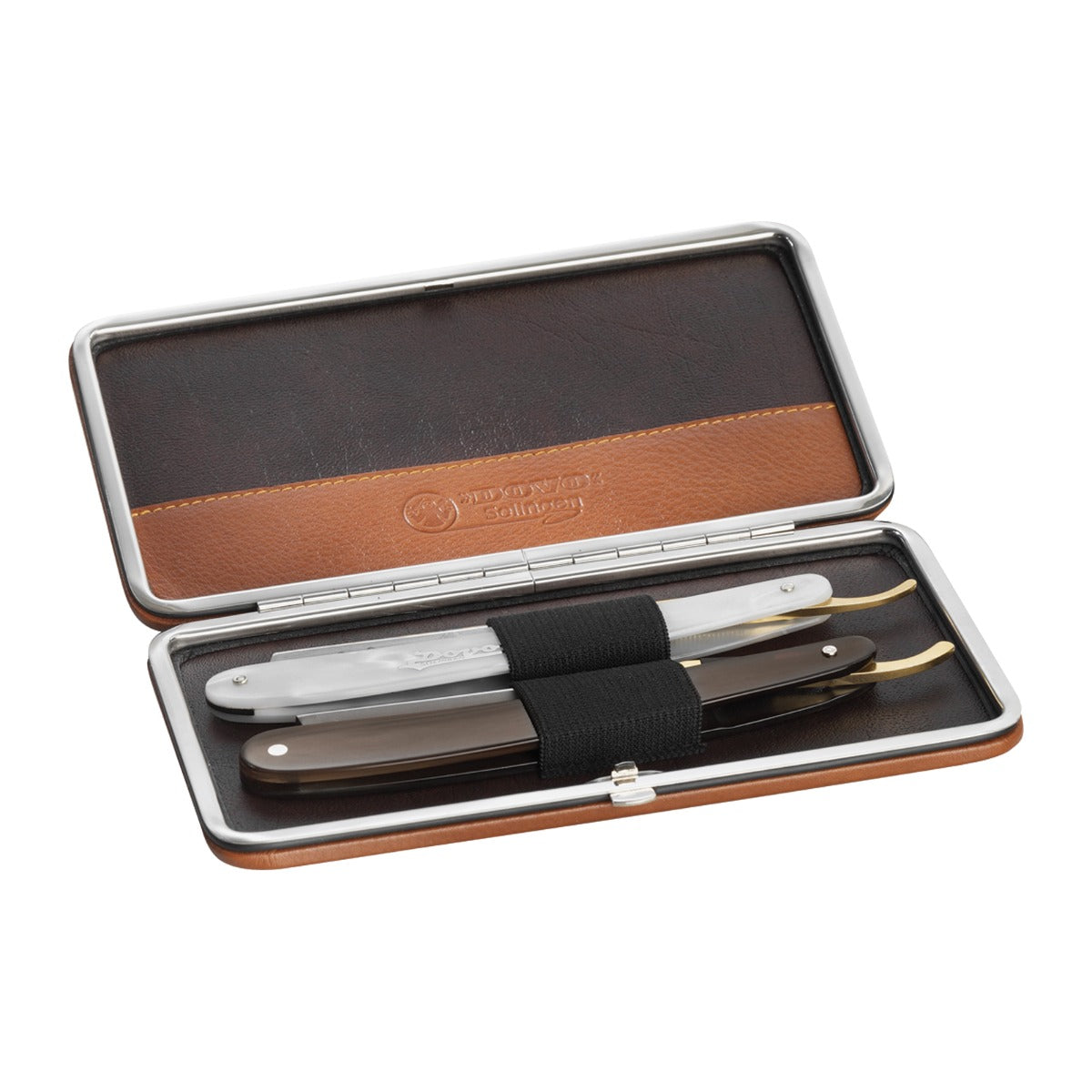 DOVO Solingen Straight Razor Set in Leather Case (2PC)