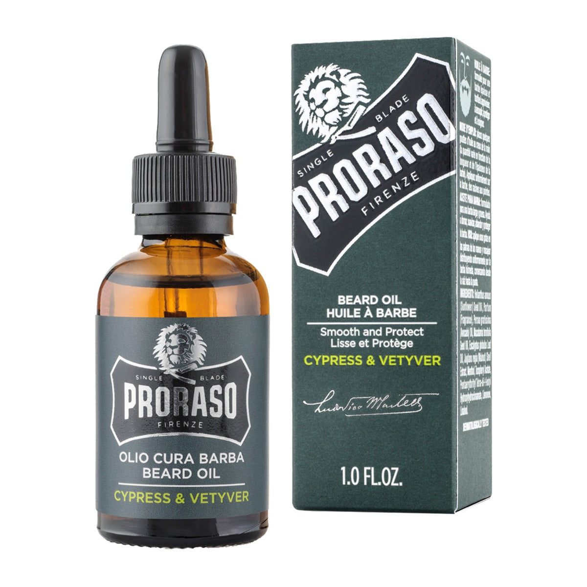 Proraso Beard Oil: Cypress & Vetyver, 30ml