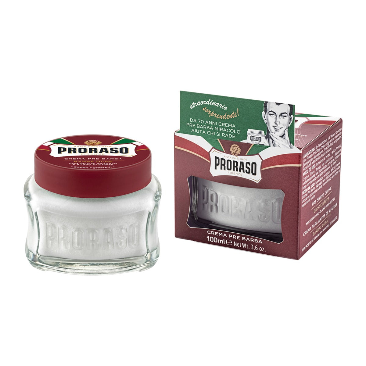 Proraso Pre-Shave Cream: Coarse Beards, 100ml