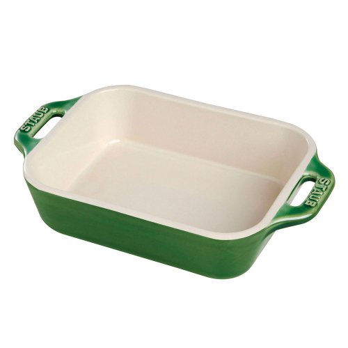Staub Rectangular Dish, Basil, 10.5 x 7.5 - Basil