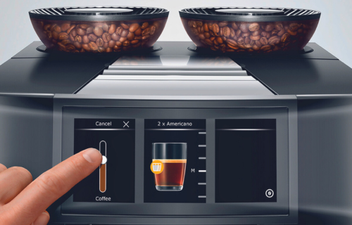 Jura GIGA 10 panorama coffee touch panel