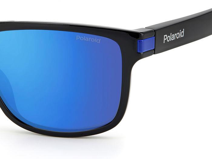  Polaroid Sunglasses PLD 3018/S - Gafas de sol rectangulares  para hombre, negro mate/gris polarizado, azul espejo, 2.165 in, 0.709 in,  Negro mate/polarizado gris azul espejado : Ropa, Zapatos y Joyería