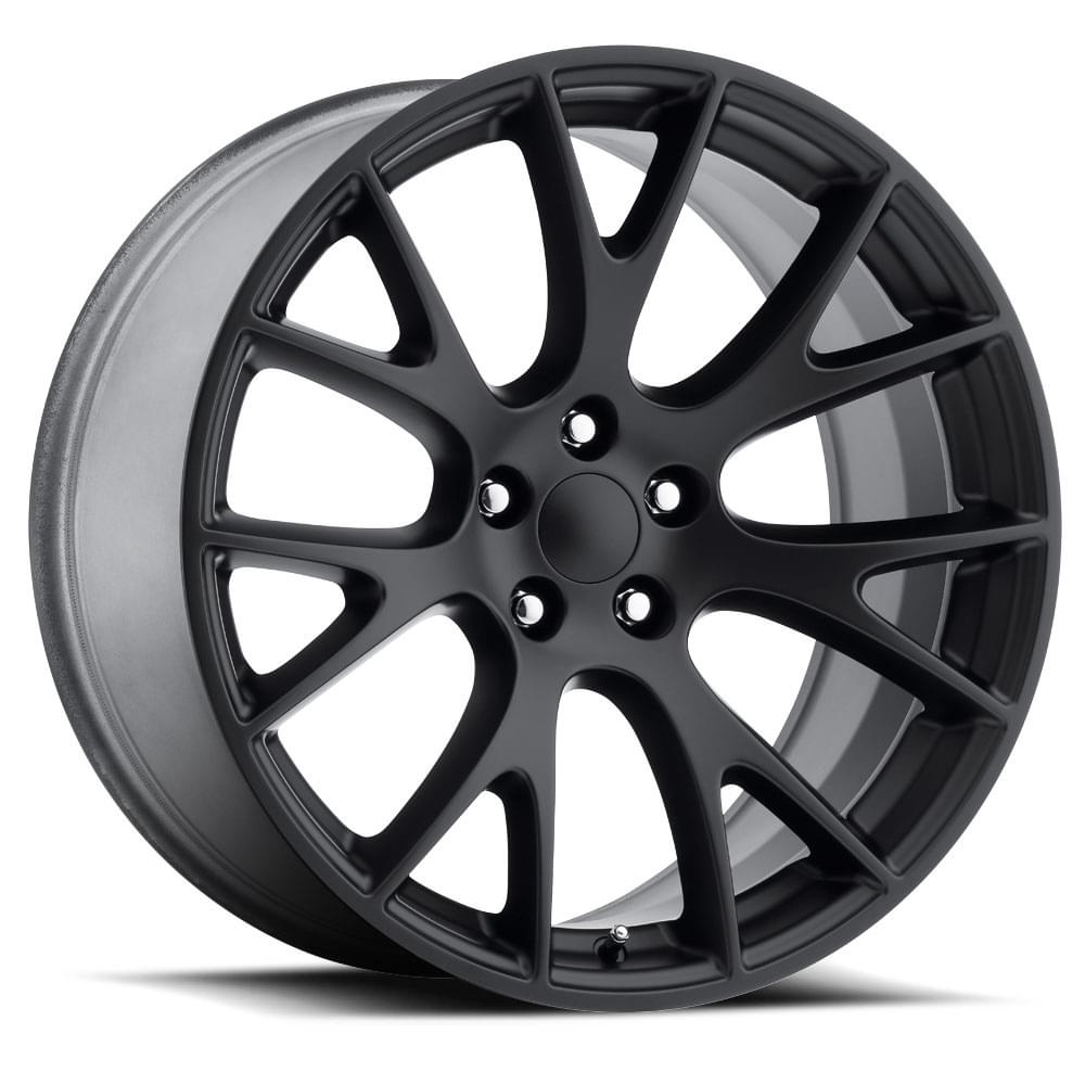 FR 70 – JEEP HELLCAT REPLICA WHEELS-Satin Black 20x9 5x5 + 30 HB 71.5