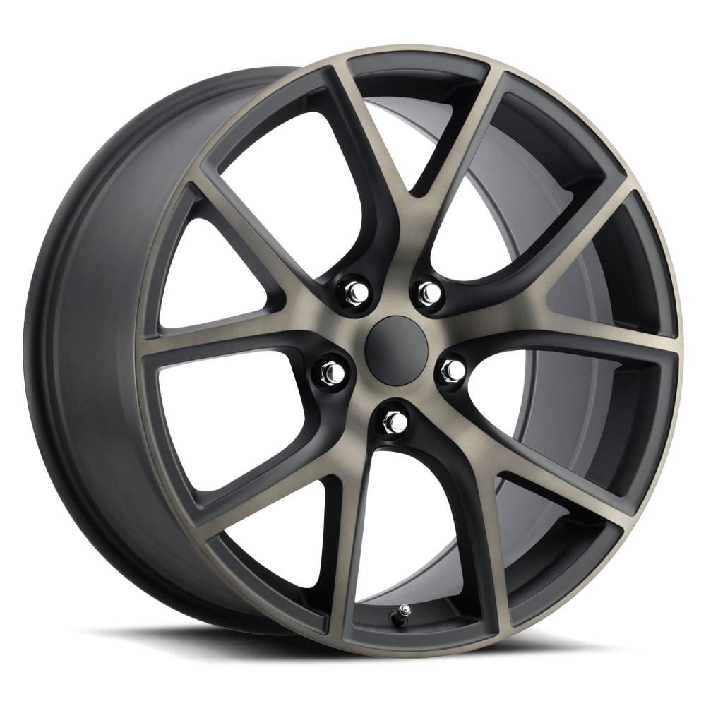 FR 75 – JEEP TRACKHAWK REPLICA WHEELS-Satin Black Machine Face with Bronze Clear 20x9 5x5 + 35 HB 71.5