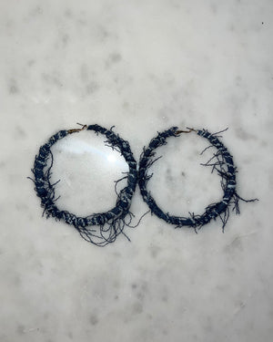 Distressed Hoop Earrings - La'Don Denim