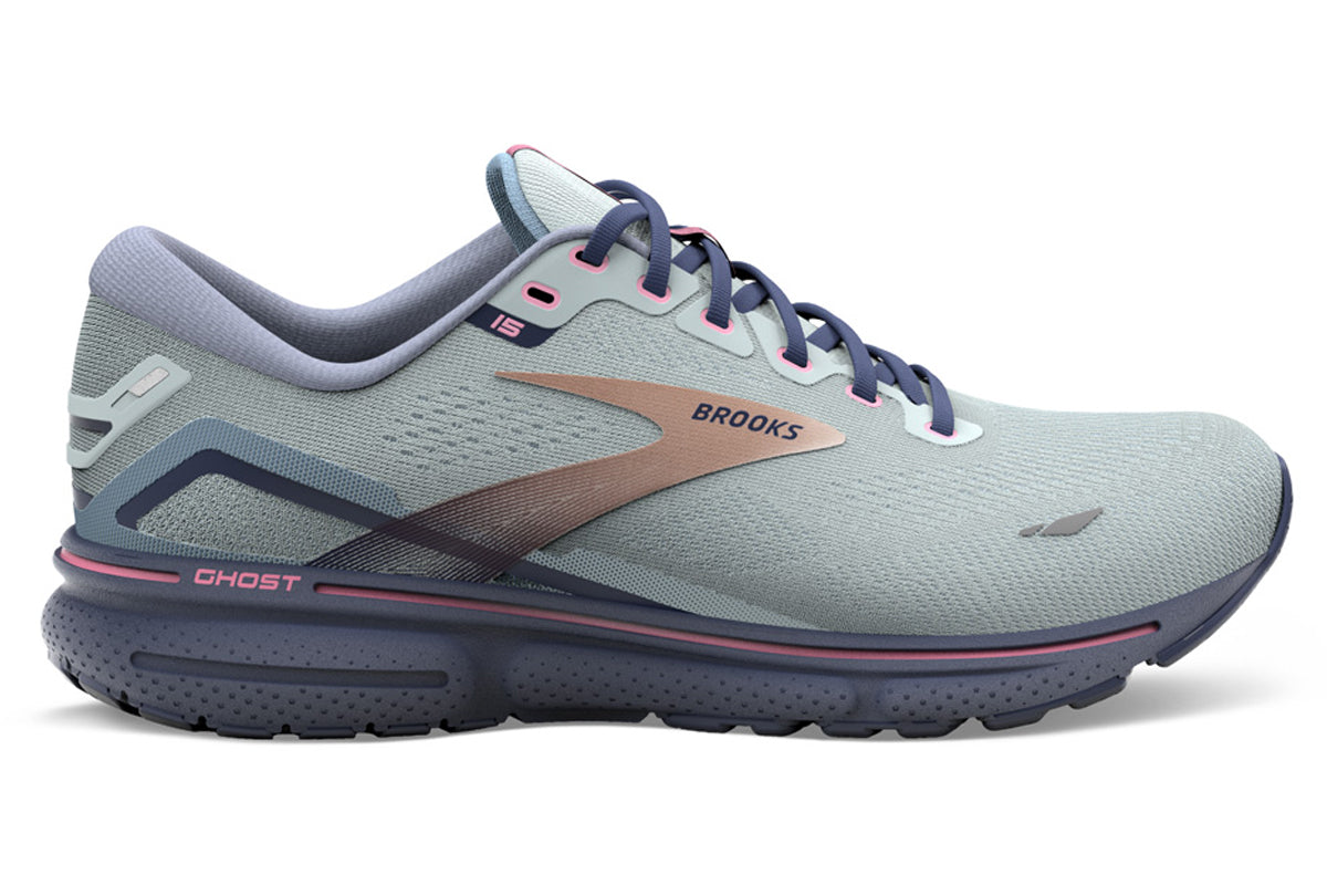Brooks Ghost 15 B Oyster/Alloy/White Womens