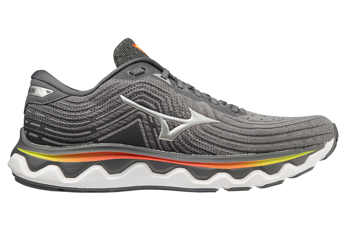 Mizuno Wave Horizon 6 2E Black/silver/orange Copper Mens