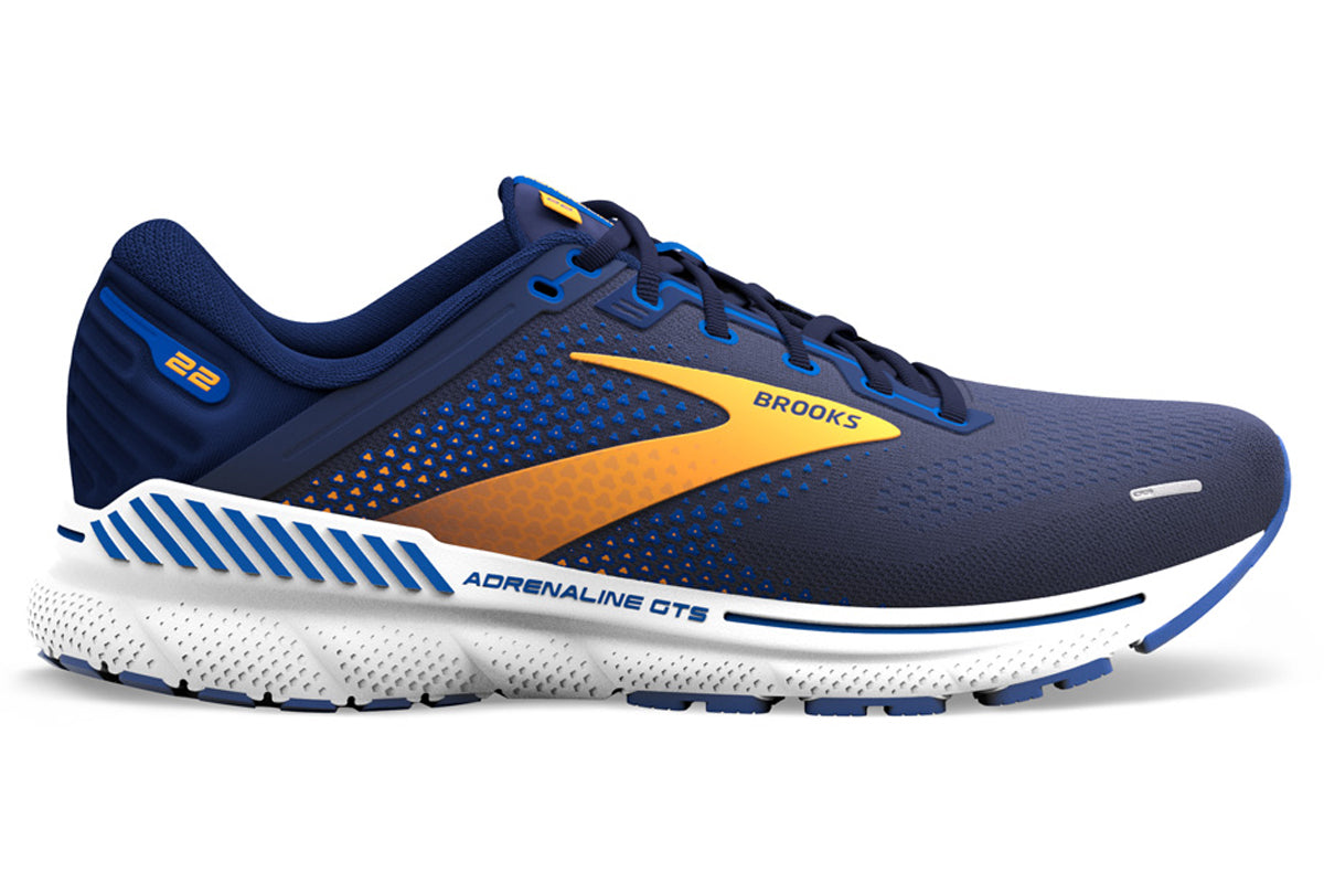 Brooks Adrenaline GTS 22 B Oyster/india Ink/blue Mens