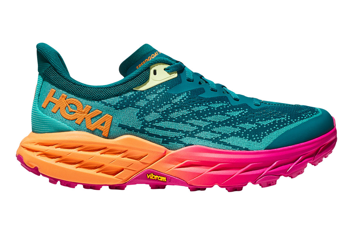 Hoka Speedgoat 5 2E Stone Blue/Dark Citron Mens