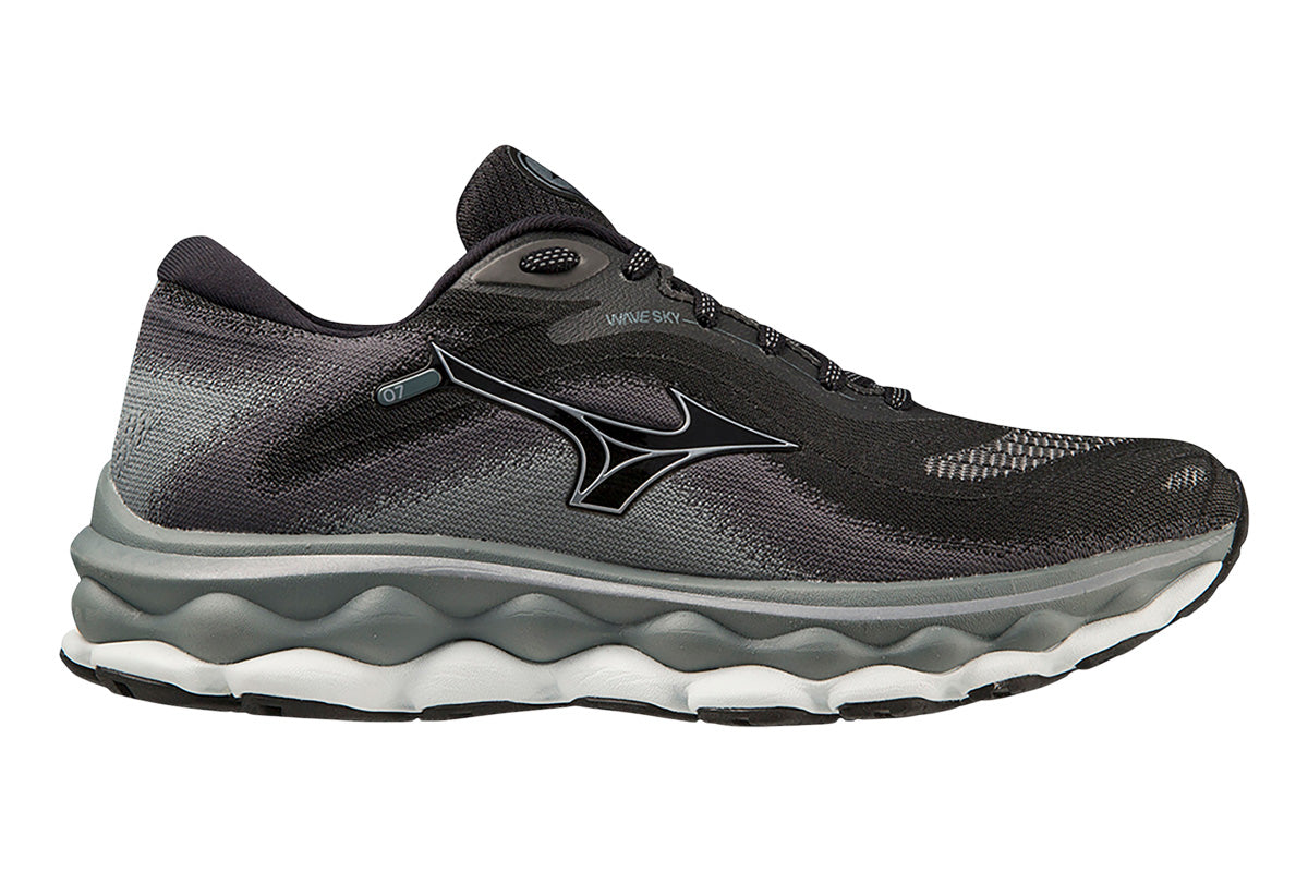 Mizuno Wave Sky 7 D Black/White/Turbulence Womens