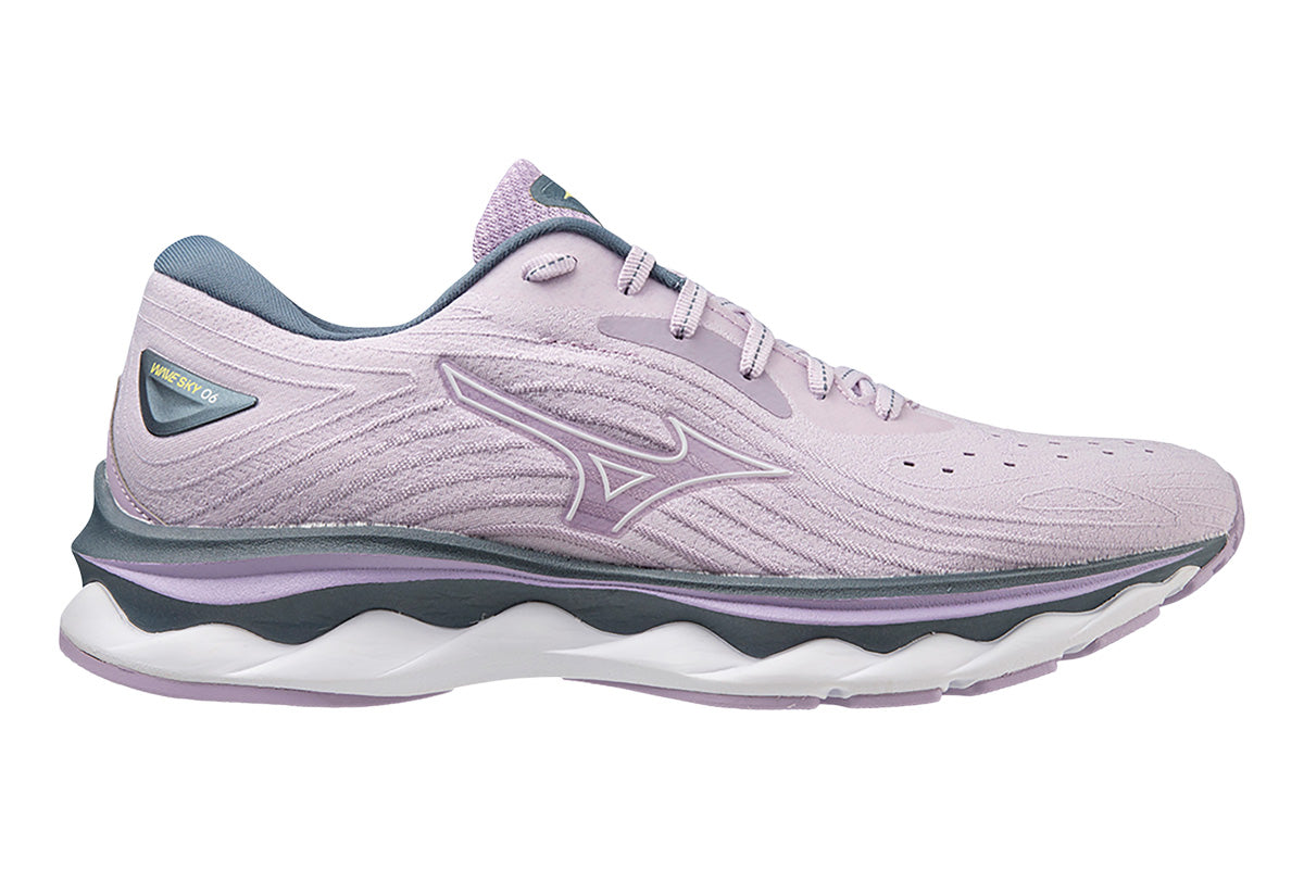 Mizuno Wave Sky 6 D Iron Gate/Nimbus Cloud Neon Pink Womens