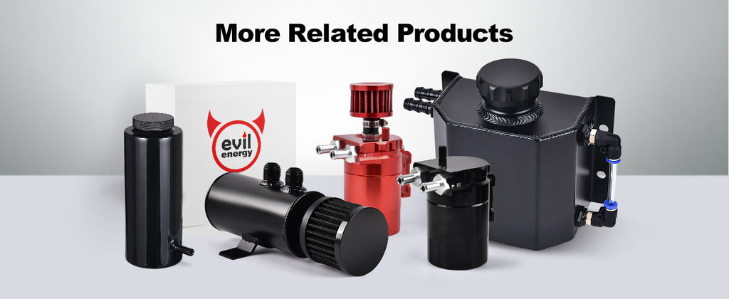 EVIL ENERGY's universal baffled aluminum oil separator catch can kit with  breather filter – EVILENERGY