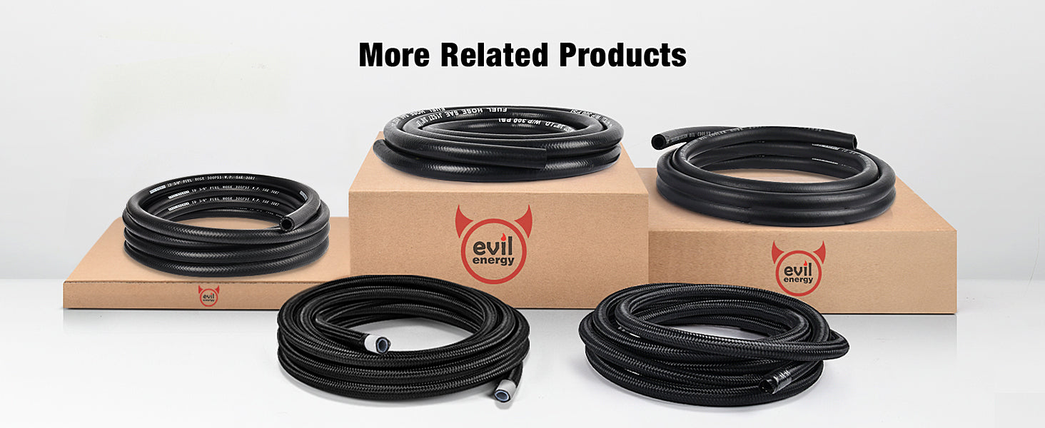 EVIL ENERGY Heater Hose Coolant Radiator Straight 100PSI SAE 20R3