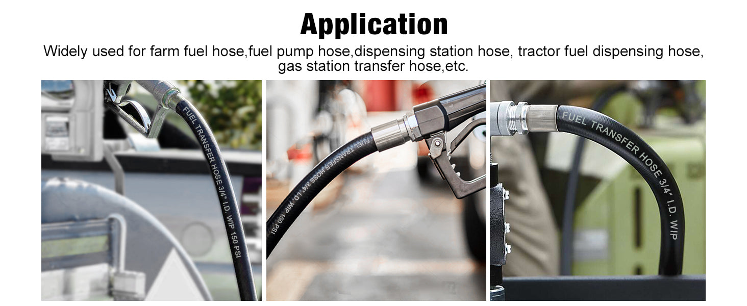 EVIL ENERGY Fuel Transfer Hose Farm Fuel Hose for Dispensing Diesel Gasoline Kerosene Biodiesel