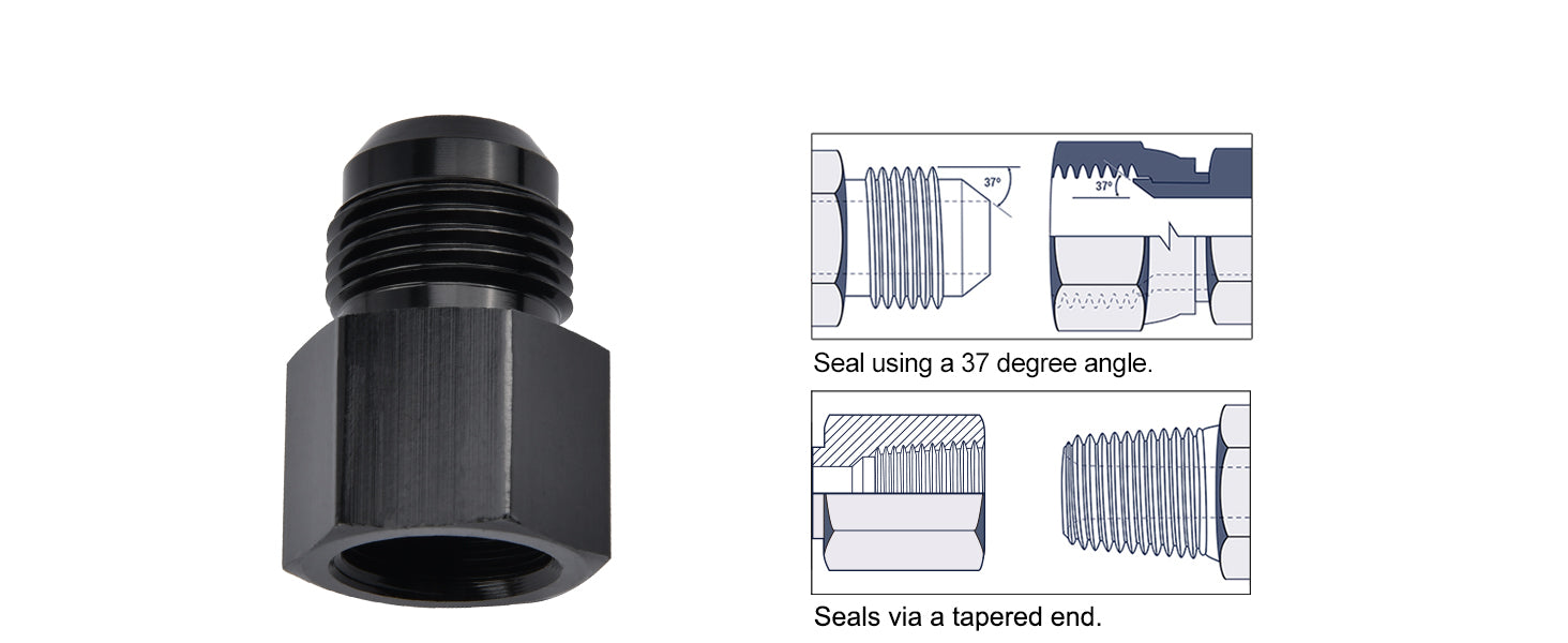 EVIL ENERGY Male Flare AN to NPT Fitting Female Adapter Aluminum