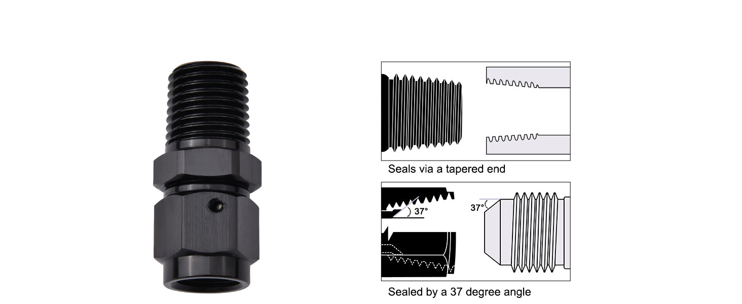 EVIL ENERGY 8AN Female to 3/8 NPT Male Swivel Fitting