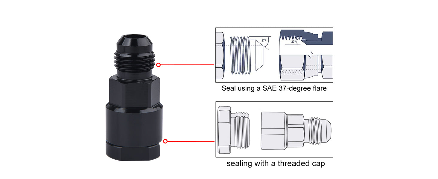 EVIL ENERGY 6AN Male to 3/8" 5/16" Quick-Disconnect Female EFI Fitting Aluminum