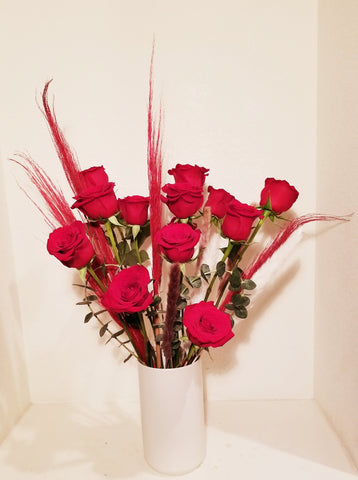 Boho love - Dozen Red Roses