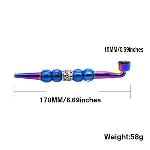 新款金属长杆烟斗 78mm镂空雕刻工艺烟具 创意便携 批发零售pipe