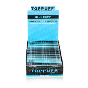 Toppuff 78mm蓝色册装纸 一册50张 一盒25册 大容量盒装 rolling papers