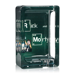 新款 瑞克莫蒂系列长85mm宽56mm小长方形玻璃烟灰缸Glass Ashtray