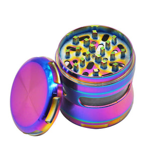 炫彩锌合金金属磨烟器 侧开窗研磨器 直径63mm4层Grinder