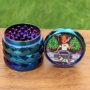 Lady Hornet四层锌合金磨烟器 56mm炫彩冰蓝研磨器Grinder