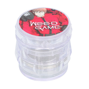 weed game新款 小号鼓型磨烟器 43mm四层塑料磨烟器 尖齿碎烟器 Grinder