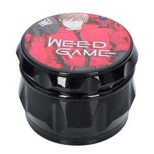 weed game新款 大号四层塑料60mm鼓型磨烟器 带滤网尖齿碎烟器 Grinder